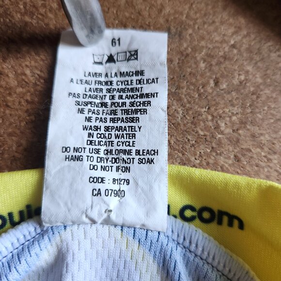 Louis Garneau Cycling Jersey Mens XL Short Sleeve 1/2 Zip Lumina Blue Yellow - Picture 4 of 9